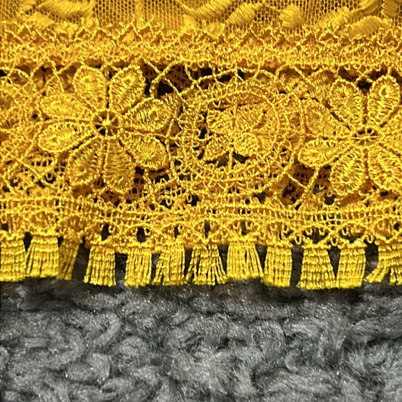 Free People Ella Lace Longline Bralette Yellow Gold Size small - Picture 5 of 12